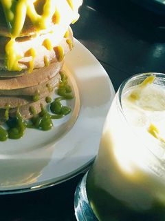 Foto resep Pancake Matcha & Ice Milk Custard Matcha