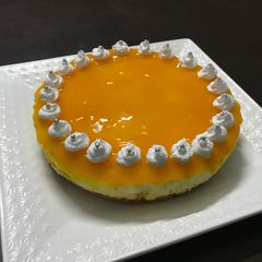 Mango cheesecake A picture of Mango cheesecake.