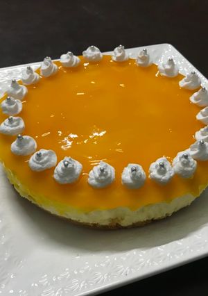 A picture of Mango cheesecake.