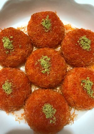 صورة لوصفة كاسات الكنافه بالقشطة