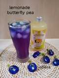 Lemonade butterfly pea (es lemon bunga telang)