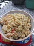 Falso arroz (coliflor) con pollo