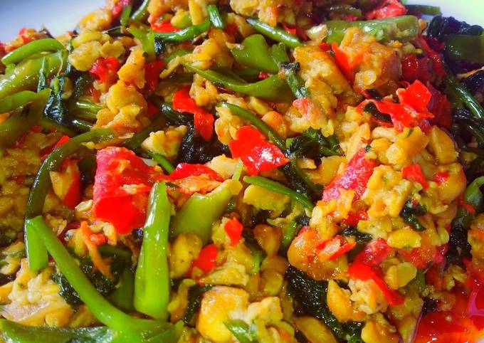 Resep Tempe tumis kangkung Anti Gagal