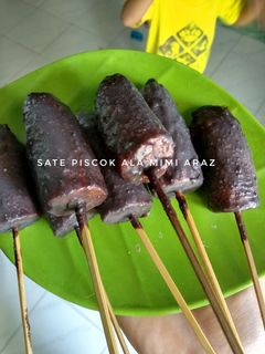 Foto resep Es Sate Piscok (Es Pisang Coklat)