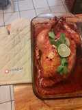 Pollo con achiote al horno