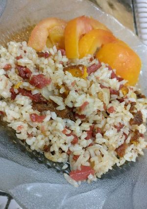 Foto resep Nasi goreng burger mentega ala bujang