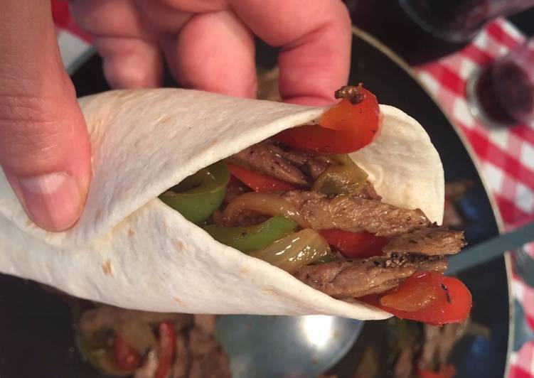 Fajitas de carne fáciles