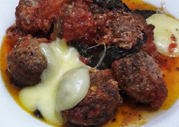 Cara bikin 40. Italian Meatballs With Mozzarella Cheese (Keto Friendly)