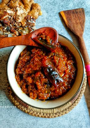 A picture of Puli Inji / Ginger Chutney.