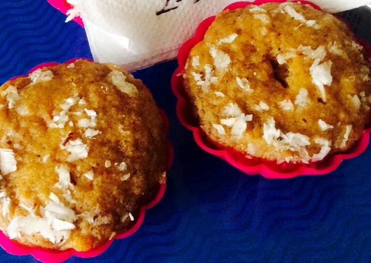 Steps to Make Ultimate Eggless oats pumpkin muffins.