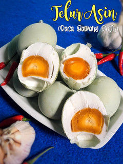 Foto resep Telur Asin Rasa Bawang Putih (Home Made)