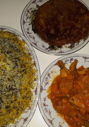 عکسی از دستور باقالی پلو با مرغ