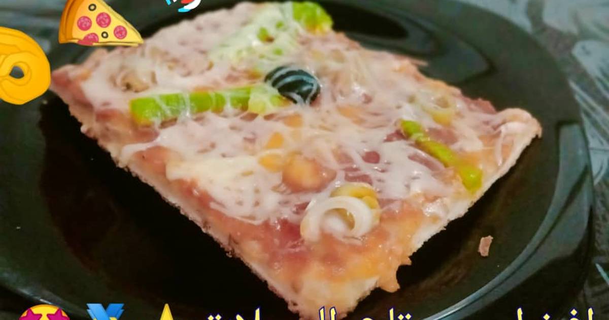 طريقة عمل بيتزا 🍕 كاري بالعجينة السحرية على اصولها بطريقة سهلة وسريعة