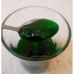 A picture of Mango Jelly (with leftover raw mango boiled water).