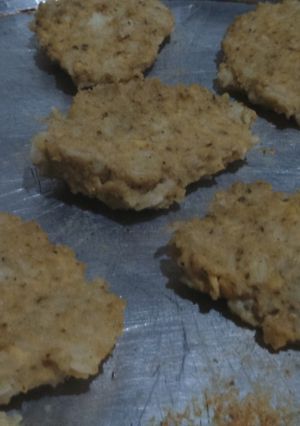 Una foto de 'Pechugas' de soja y arroz sabor 'pollo' (vegan)!