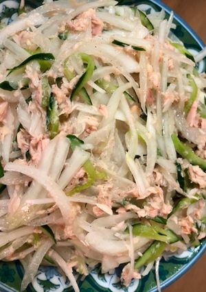 涼拌洋蔥鮪魚沙拉 的食譜成品照片