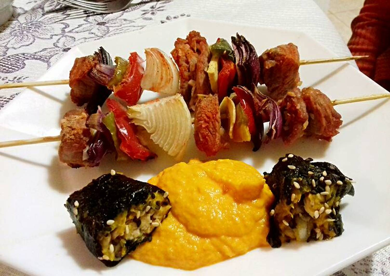 Brochette de Cerdo Receta de Natalia Mariel- Cookpad