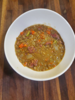 A picture of Vavo's Kitchen Sink Lentil Soup.