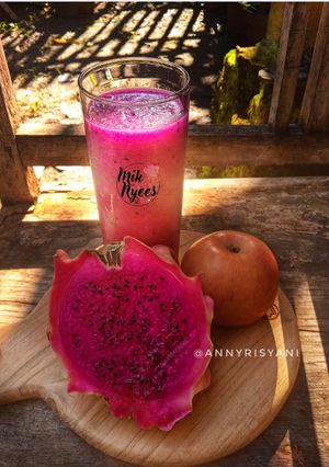 Foto resep Jus Buah Naga dan Apel