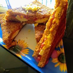 A picture of Egg cheese sandwich.