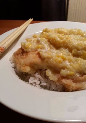 A picture of Fish fillet and corn sauce (粟米斑腩).