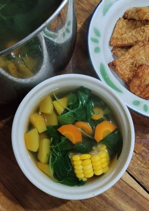 Foto resep Sayur Bening Labu Kuning Bayam