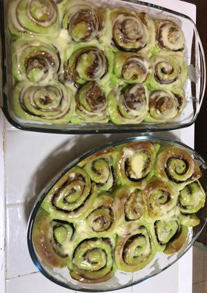 Foto resep Cinnamon roll dan nutela chese roll pandan