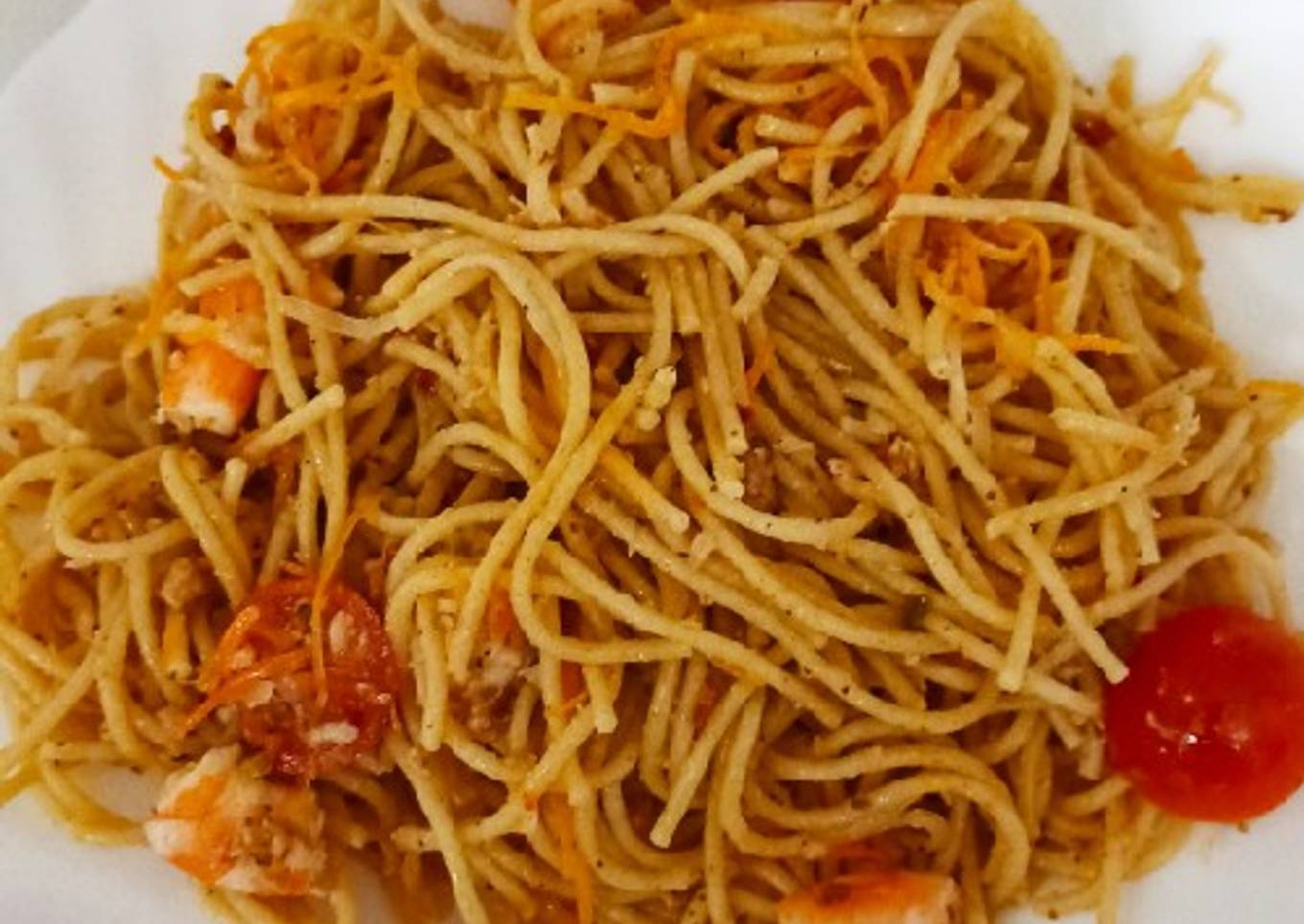 Ensalada de espaguetis integrales