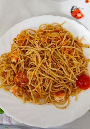 Una foto de Ensalada de espaguetis integrales