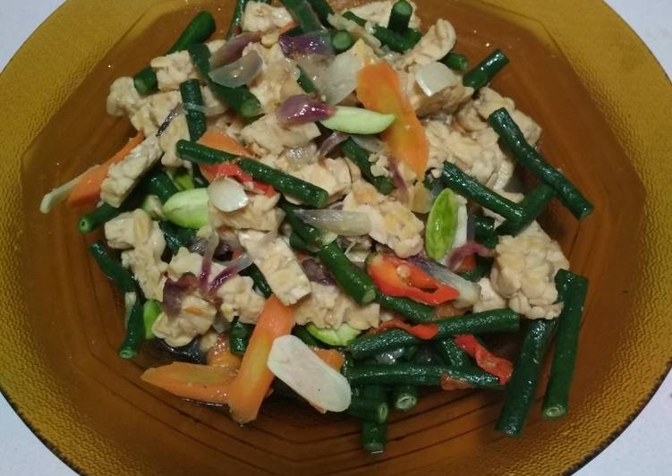 Bahan Membuat Kacang panjang wortel pedas pete tempe Anti Gagal