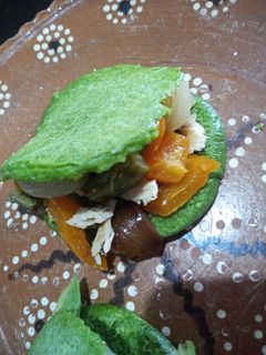 Una foto de Arepas de avena y espinaca 🥯