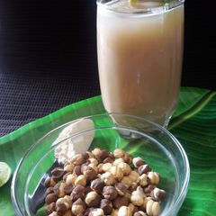 A picture of Sattu Drink with lemon-honey.