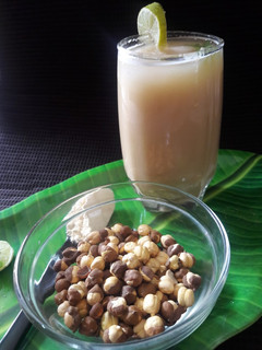 A picture of Sattu Drink with lemon-honey.