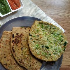 A picture of Hara bhara paratha.
