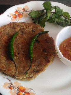 A picture of Leftover saboot moong dal paratha.