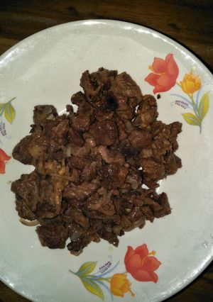 A picture of Fried bush meat.