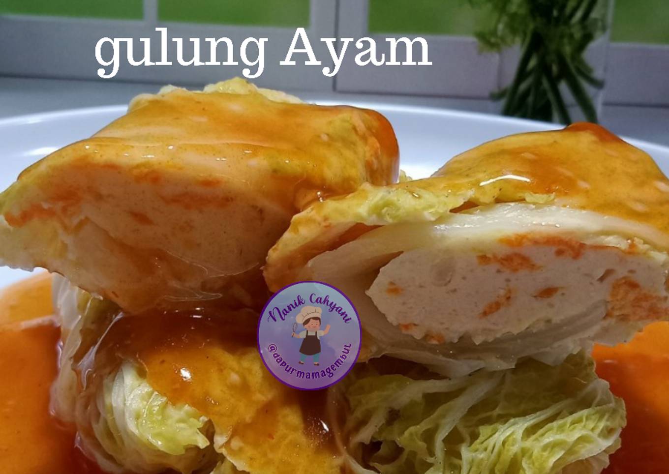 Sawi Putih gulung Ayam