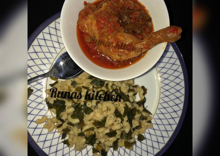 Recipe of Homemade Moringa macaroni Recipe By RuNas kitchen