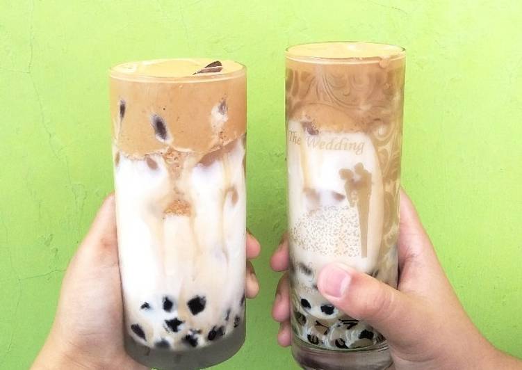 Bagaimana Membuat Boba Dalgona Coffee Anti Gagal