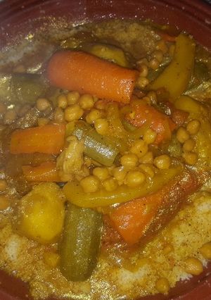 صورة لوصفة كسكسو تايجي بنييين 👧😋