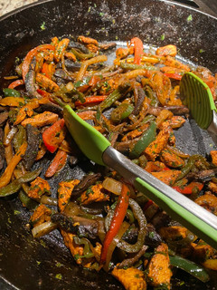A picture of Spicy chile lime fajitas.
