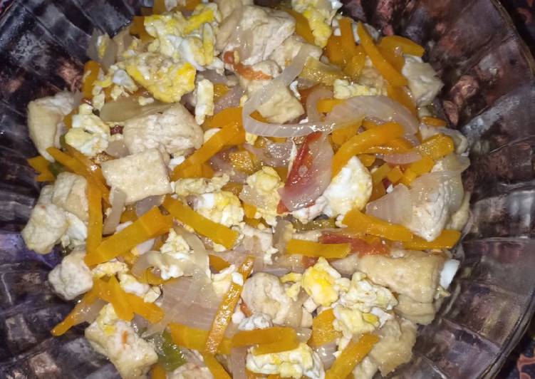 Orak arik tahu telur + wortel