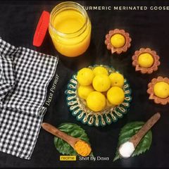 A picture of Turmeric Marinated Gooseberries / Athela Amla.