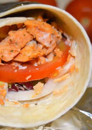 Una foto de Wraps de pollo con salsa ranchera
