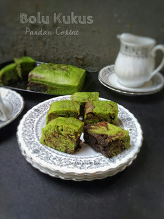 Foto resep Bolu Kukus Pandan Coklat