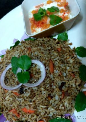 A picture of Tulsi rice.