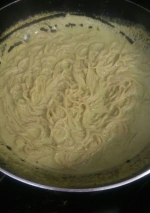 Una foto de Espaguetti verde😋