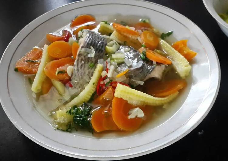 Langkah Mudah untuk Menyiapkan Sup ikan nila (diet minyak) Anti Gagal