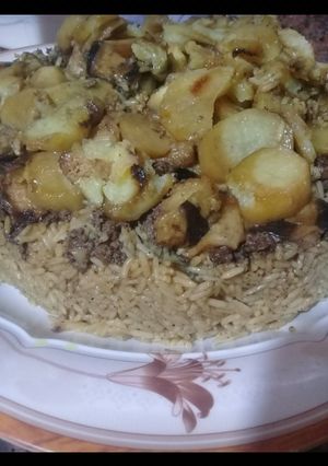 صورة لوصفة مقلوبة باللحم المفروم