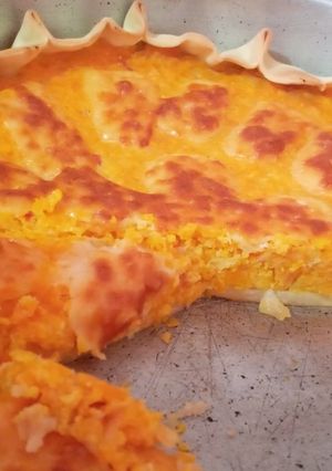 Una foto de Tarta de zapallo y choclo
